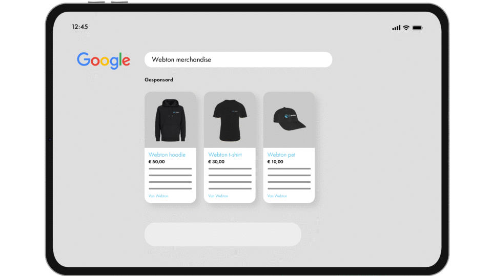 Google ads shopping advertentie