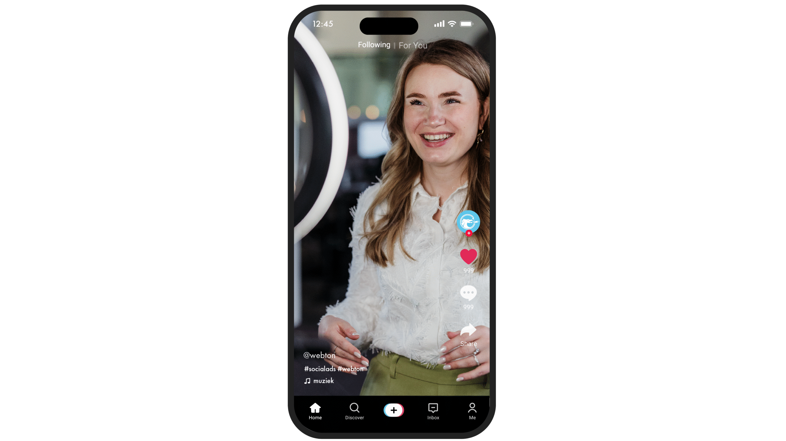 in-feed advertentie tiktok adverteren