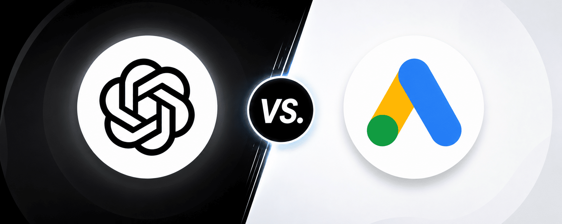 ChatGPT Ads vs. Google Ads logo's